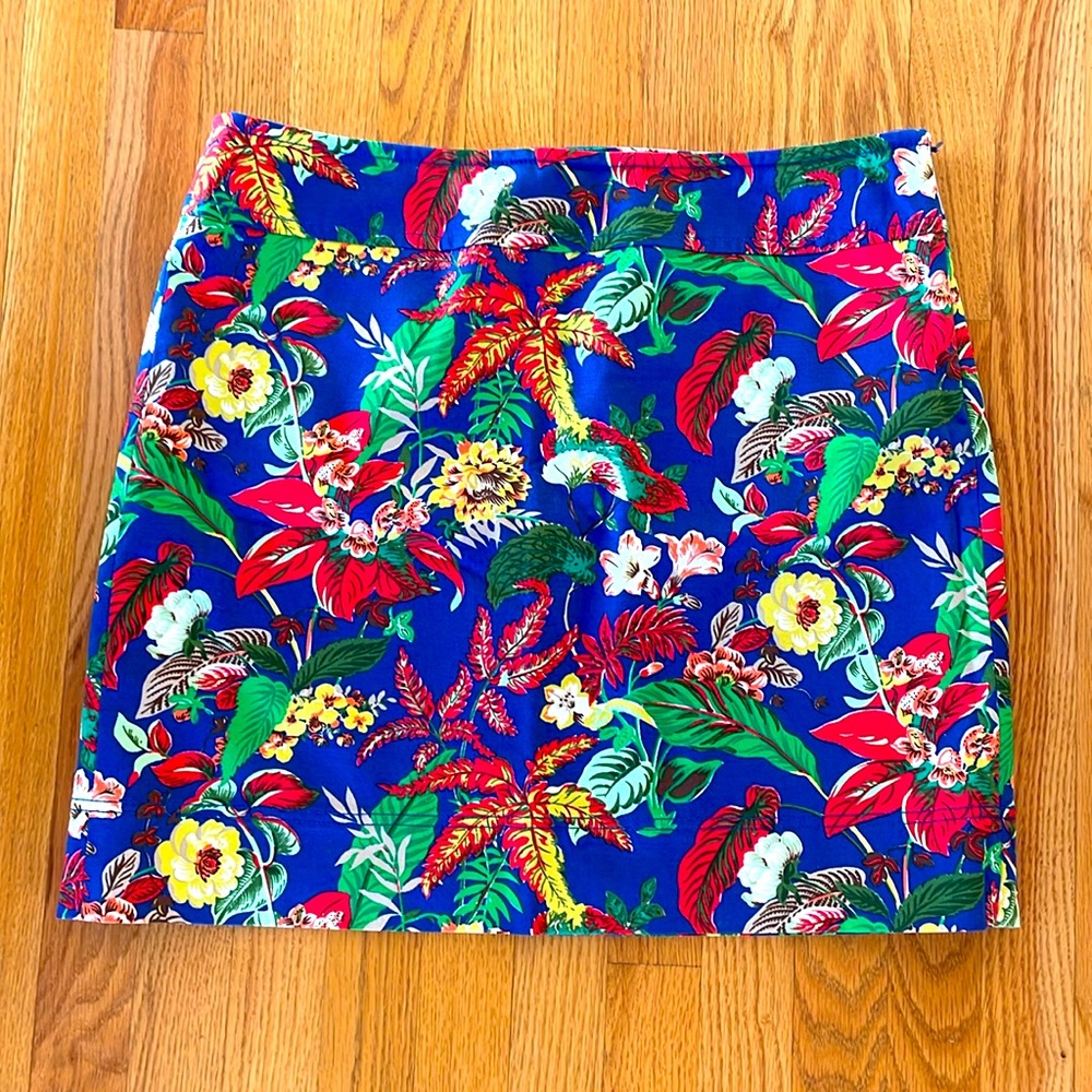 Talbots cotton floral skirt fully lined, gorgeous print new sz.14